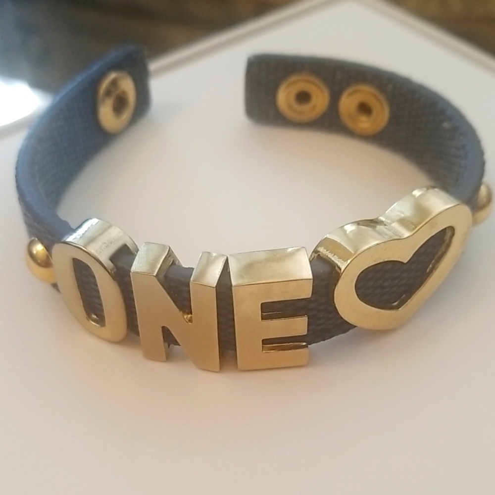 BCBGeneration Gold and Blue Bracelet